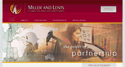 Desktop Screenshot of millerandlents.com